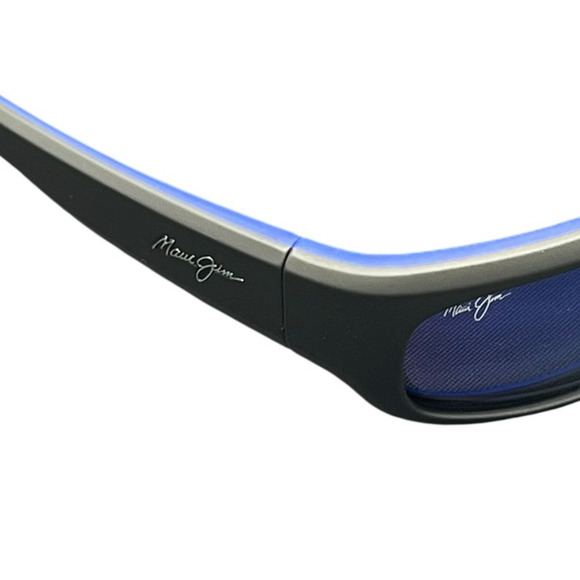 Maui Jim Maukele Polarized Wrap Sunglasses Blue Lenses MJ0682S-003 - Picture 10 of 10